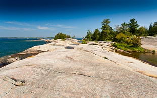 View of Split Between Islands - Country homes for sale and luxury real estate including horse farms and property in the Caledon and King City areas near Toronto